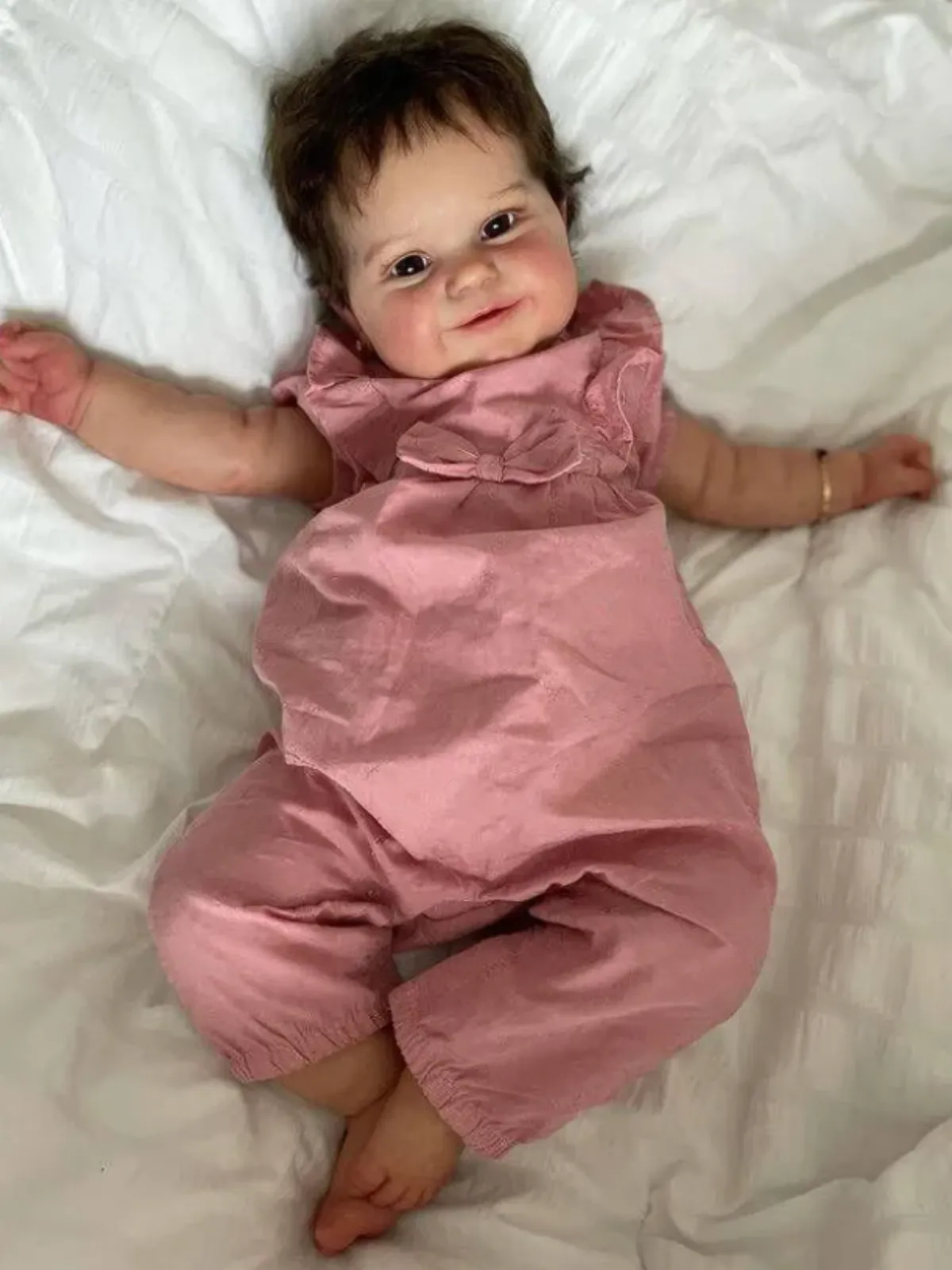 20" Reborns Maddie Lifelike Baby Doll with Brown Hair