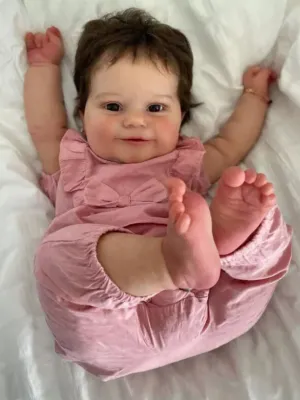 20" Reborns Maddie Lifelike Baby Doll with Brown Hair