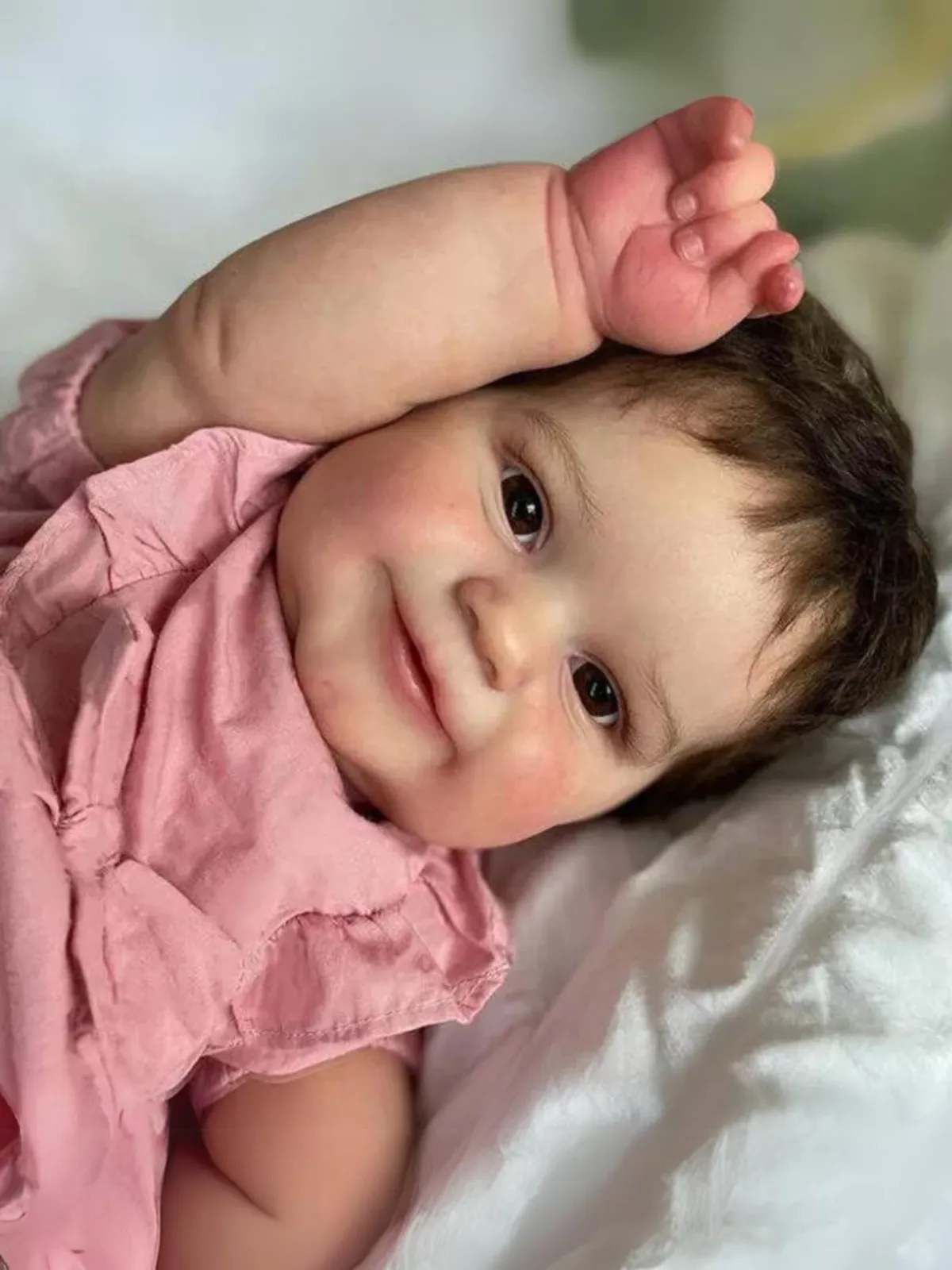 20" Reborns Maddie Lifelike Baby Doll with Brown Hair