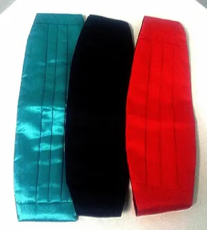 3 Piece Lot- Satin Formal Cumberbunds