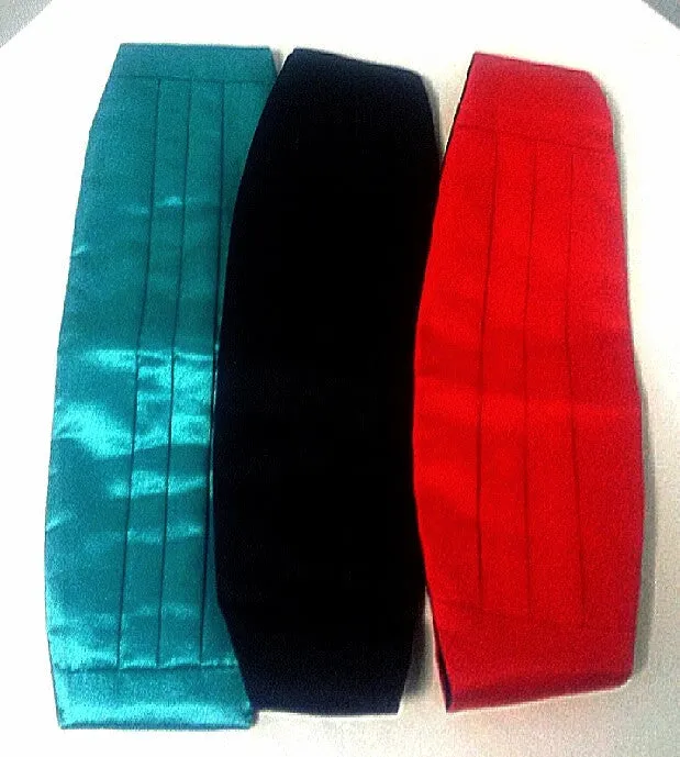 3 Piece Lot- Satin Formal Cumberbunds