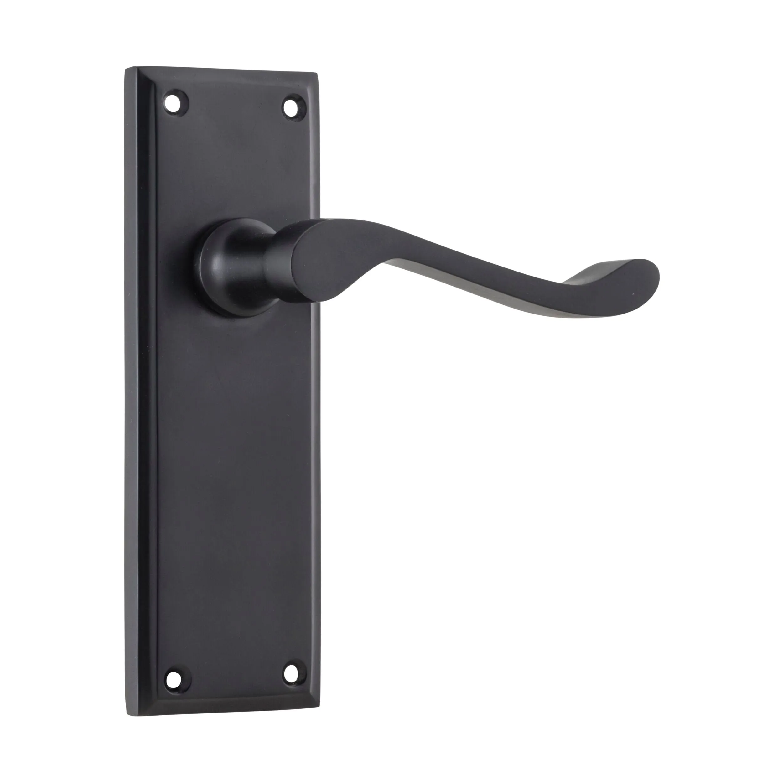 9618 Door Lever Camden Latch Pair Matte Black H152xW50xP60mm