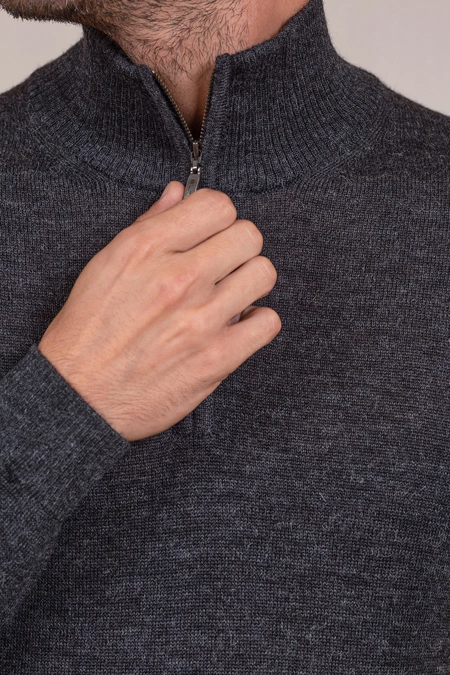 Albert Sweater Baby Alpaca Color Anthracite