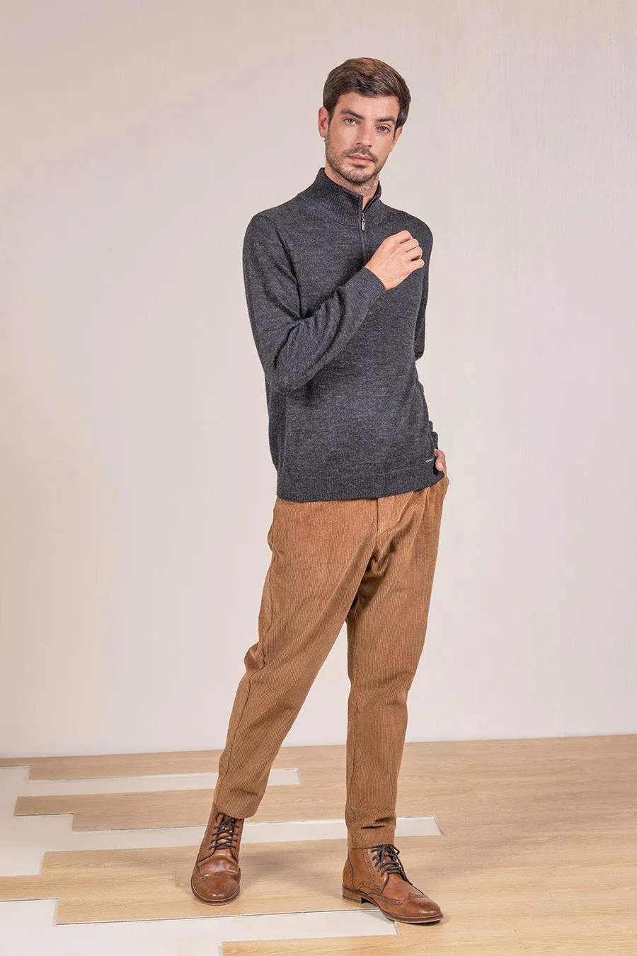 Albert Sweater Baby Alpaca Color Anthracite
