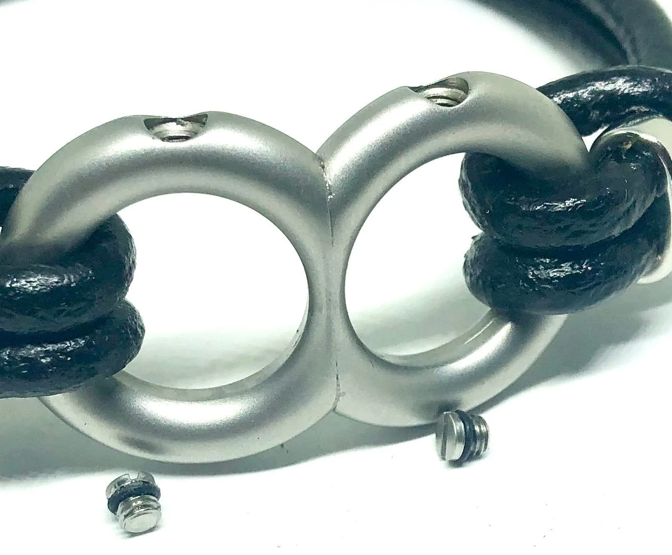 Black Double Cord, Double Urn Memorial Bracelet