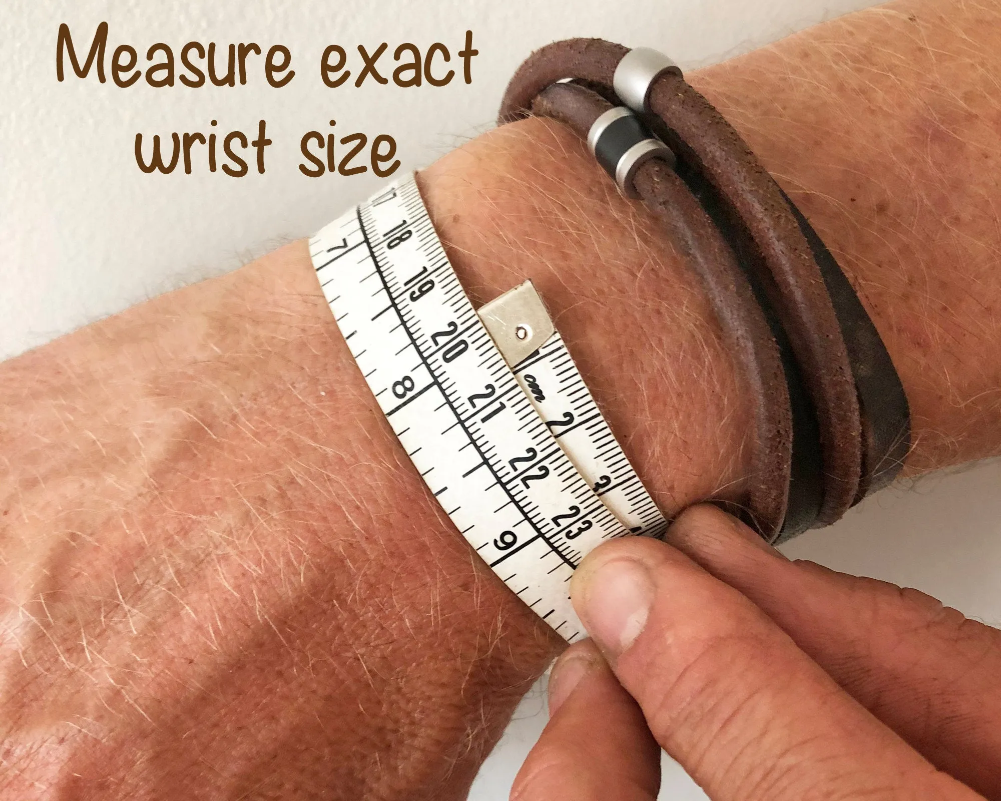 Black Multi Leather, Double Wrap Urn bracelet