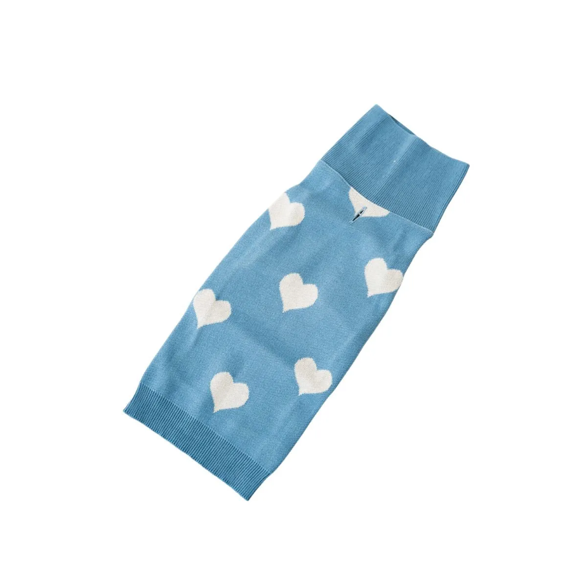 Blue Heart Dog Sweater
