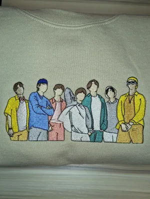 BTS BangTan Boys Embroidered Sweaters BTS Crewneck BTS Hoodie