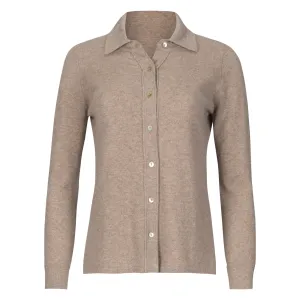 Calin Cashmere Button Down - Moondust