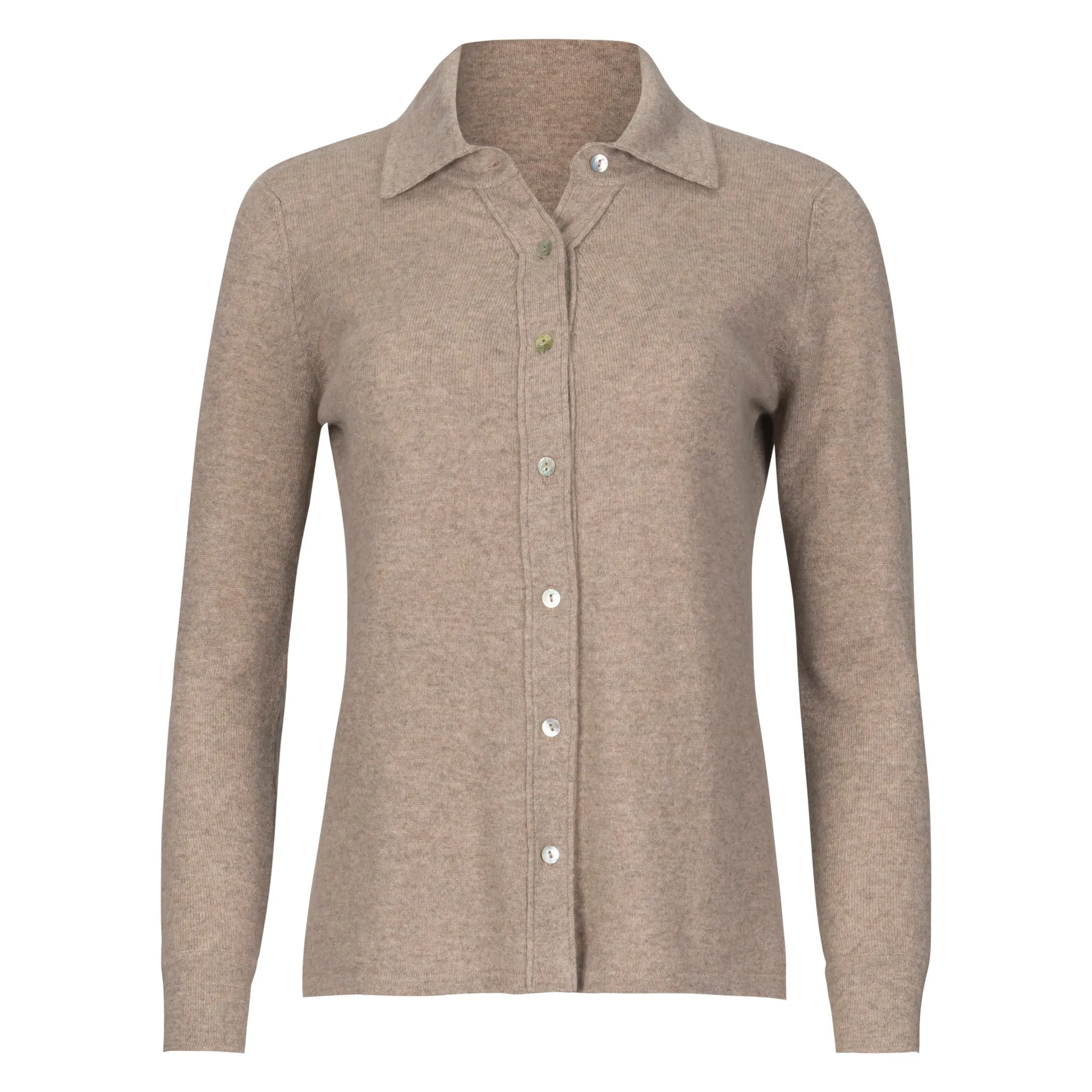 Calin Cashmere Button Down - Moondust