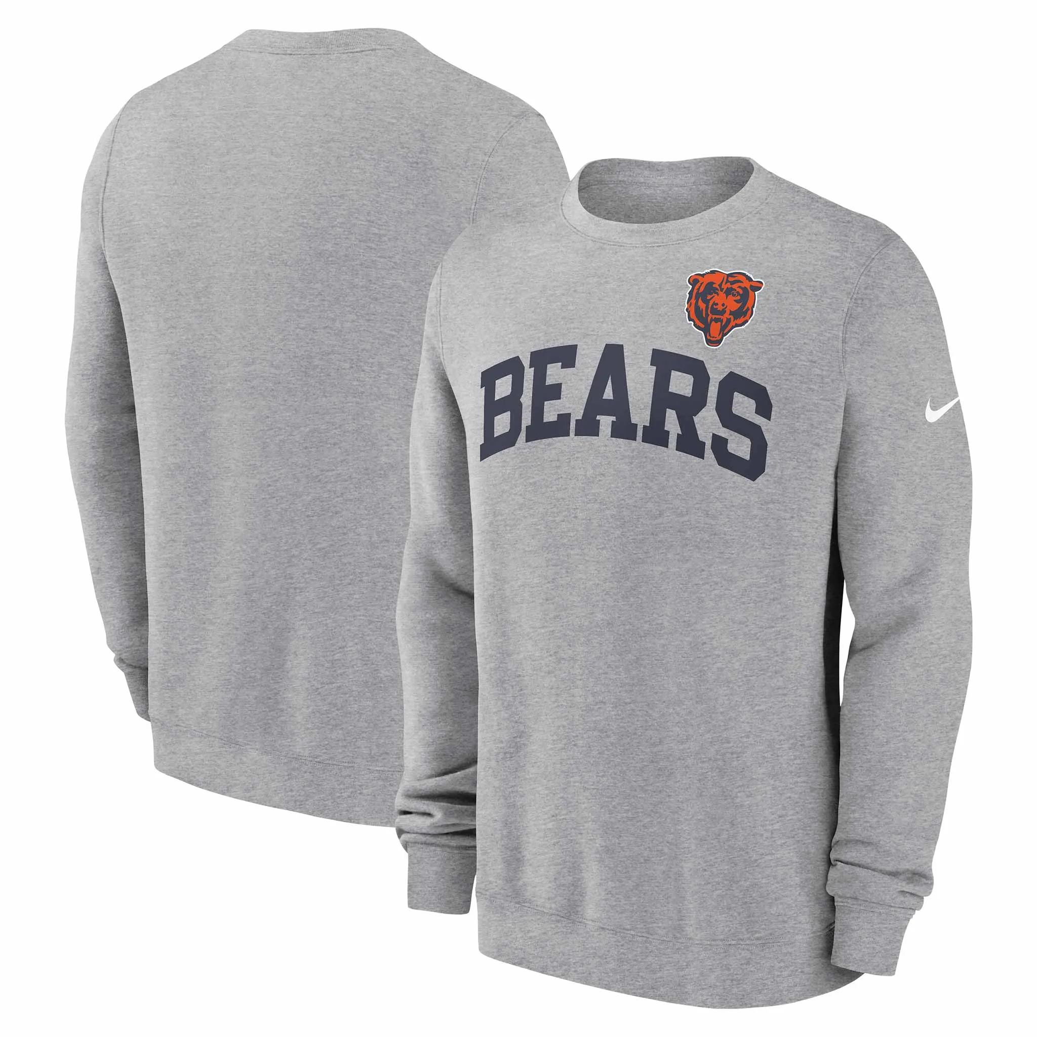 Chicago Bears Nike Grey Club Crewneck Sweatshirt
