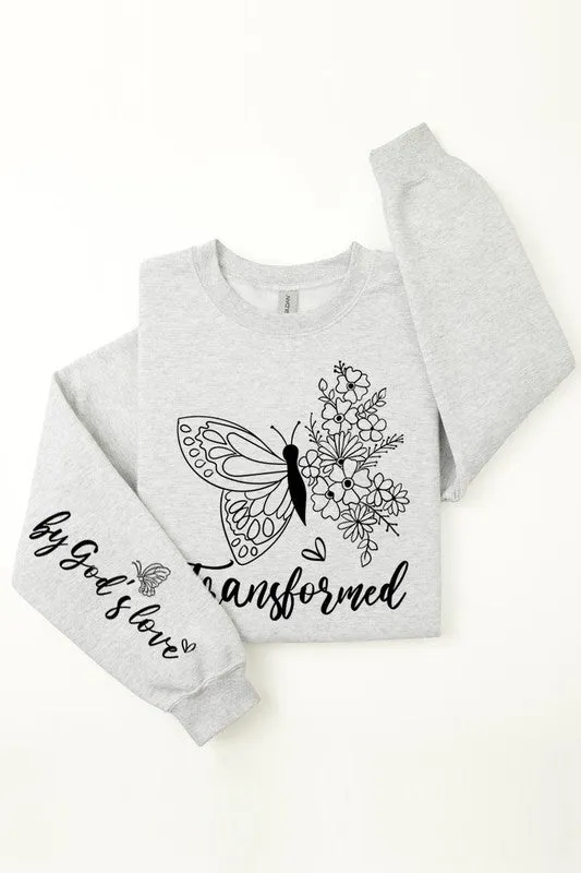 COLOR BEAR "Transformed" Faith Graphic Fleece Sweatshirt