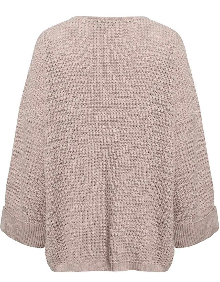 Come To Me Bae Pocket Knitted Sweater - Pink
