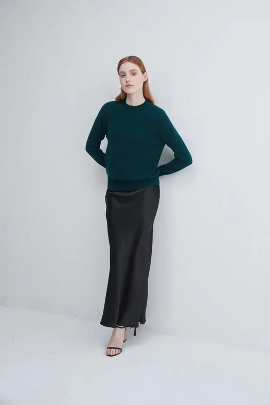 Crewneck Cashmere Sweater  Moose Green