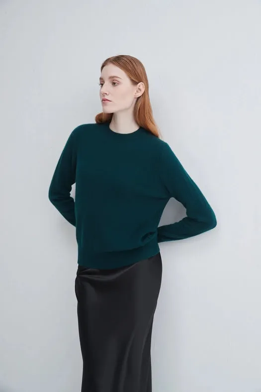 Crewneck Cashmere Sweater  Moose Green