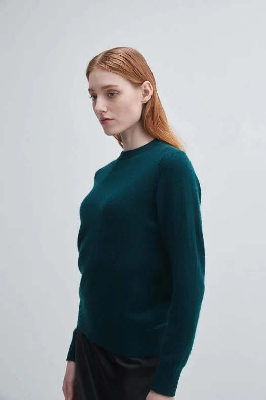 Crewneck Cashmere Sweater  Moose Green