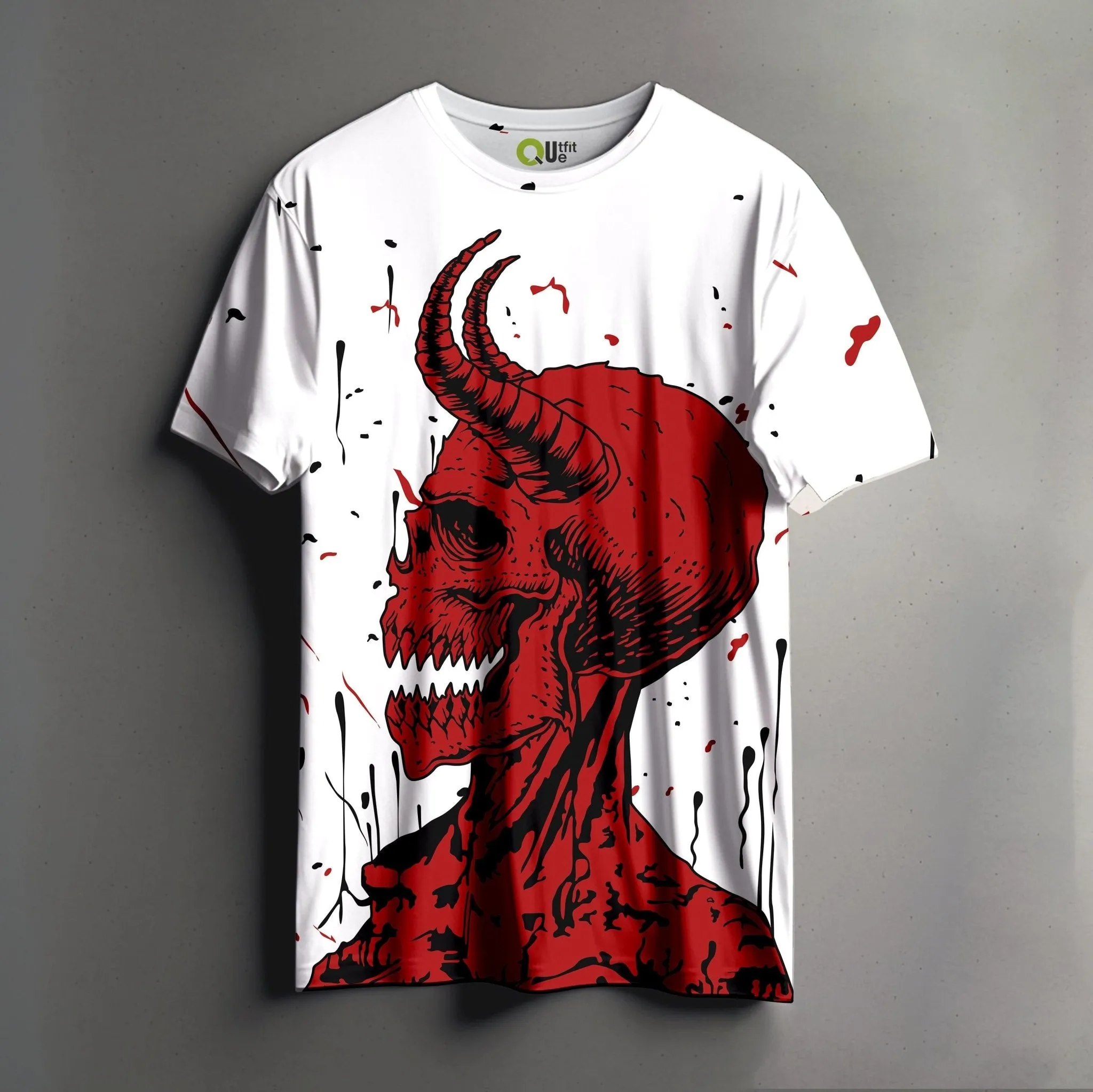 Crimson Skull Printed Tees