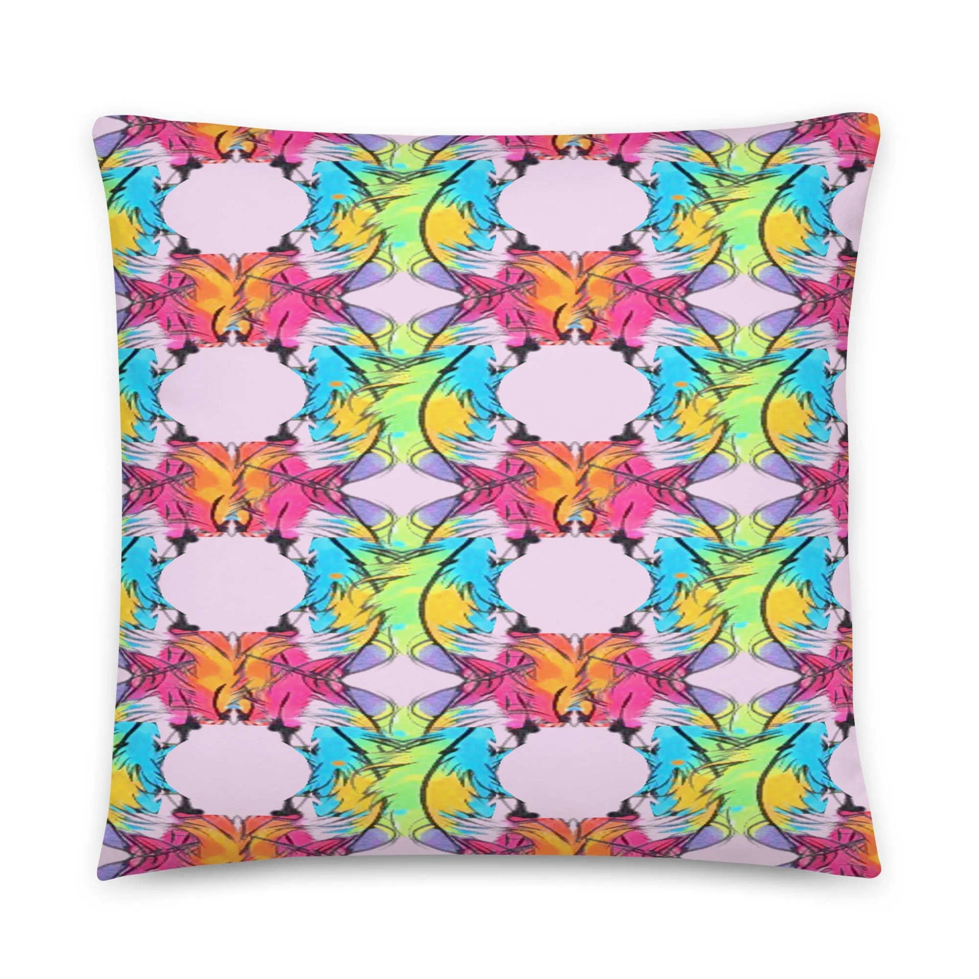 Delicate Feathers Patterned Pillow |  Elegant Home Interiors