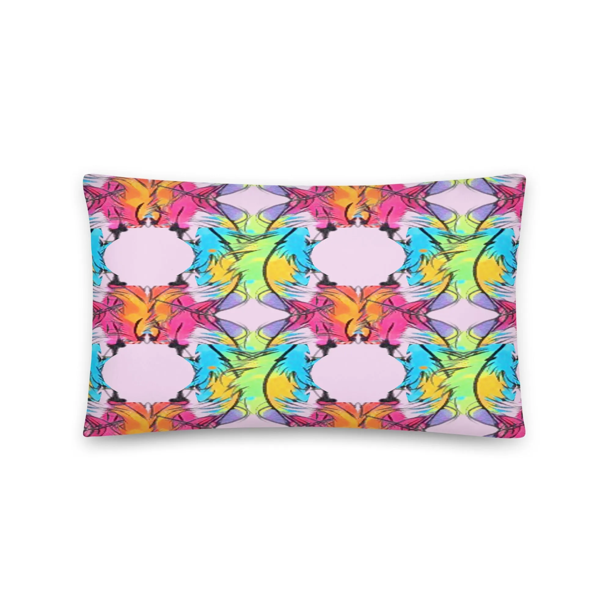 Delicate Feathers Patterned Pillow |  Elegant Home Interiors