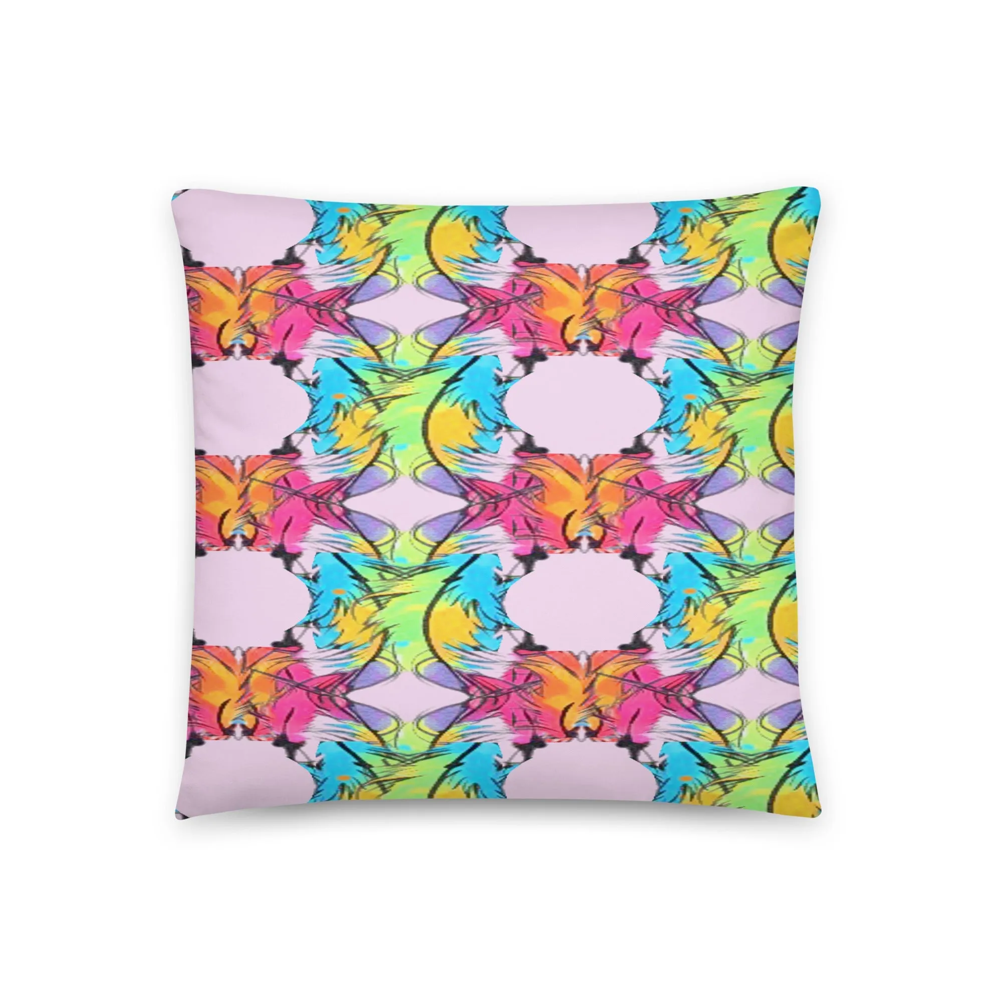 Delicate Feathers Patterned Pillow |  Elegant Home Interiors