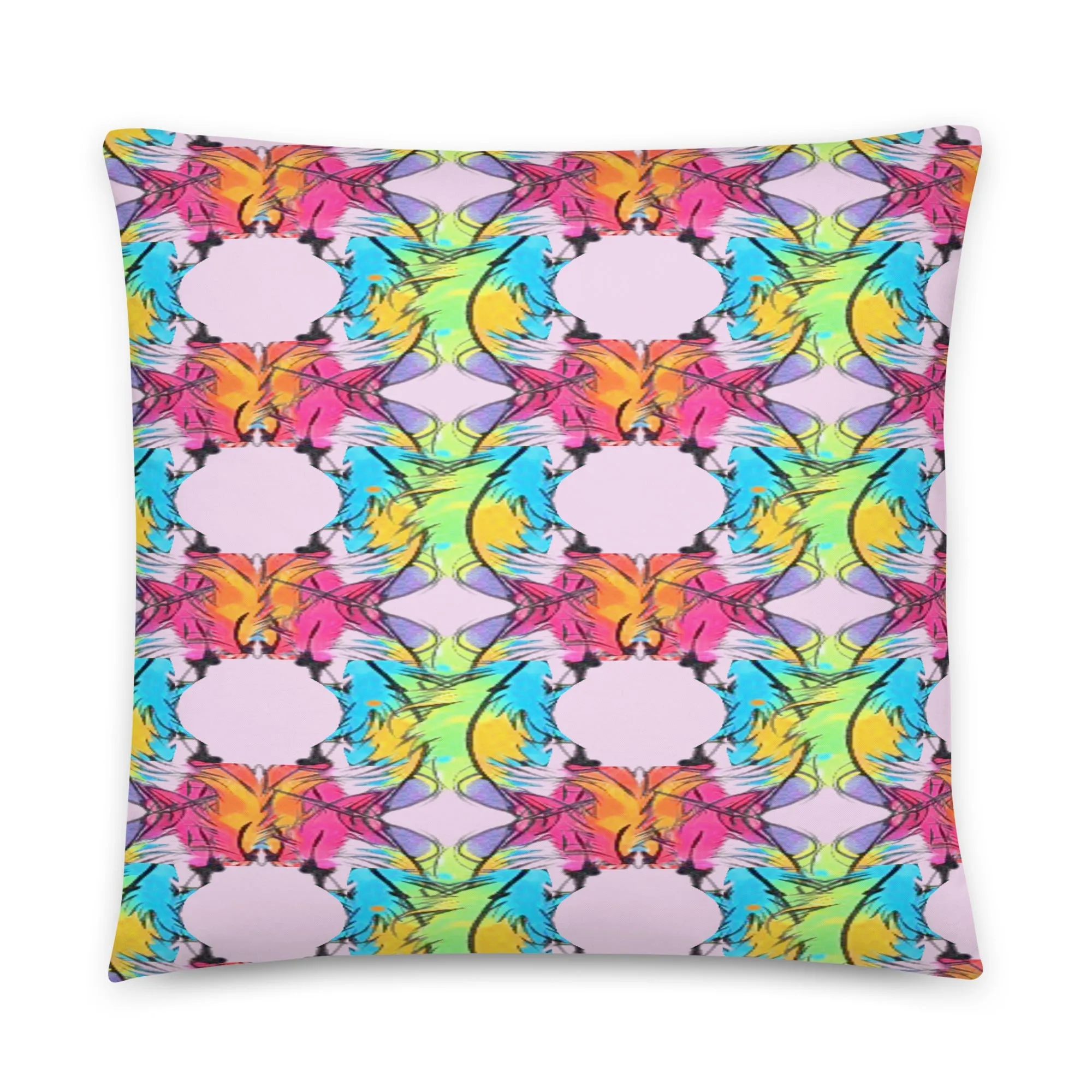 Delicate Feathers Patterned Pillow |  Elegant Home Interiors