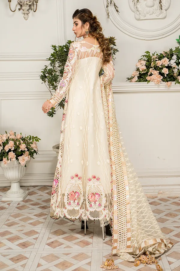 Elegant White Lehenga Choli for Wedding Party #PF404