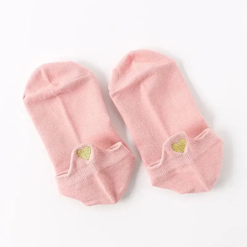 Embroidery Socks Breathable Absorbent Short Ankle Socks