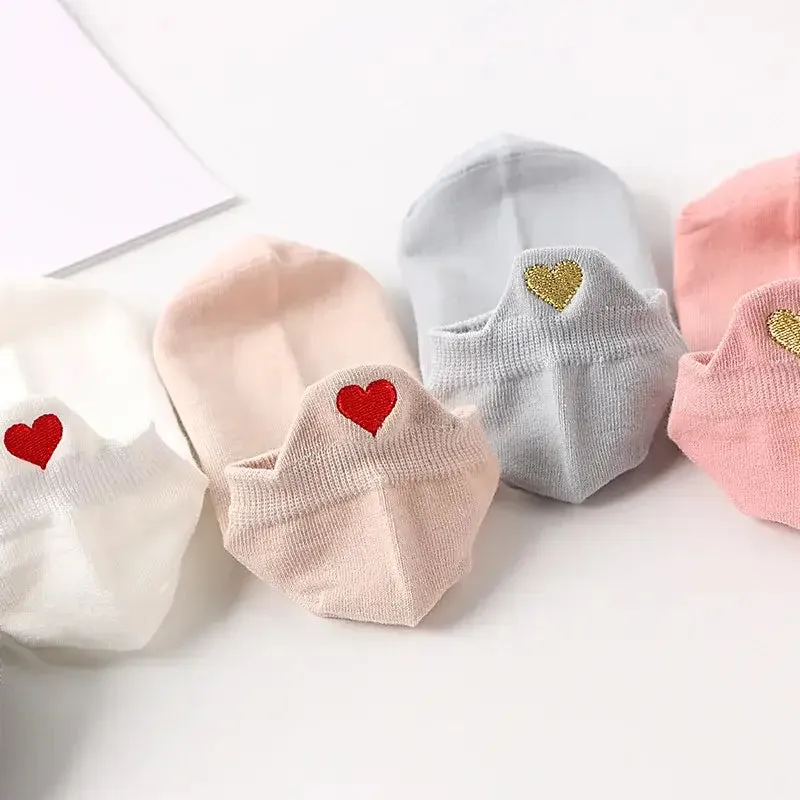 Embroidery Socks Breathable Absorbent Short Ankle Socks