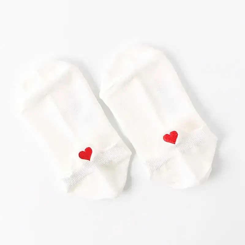 Embroidery Socks Breathable Absorbent Short Ankle Socks