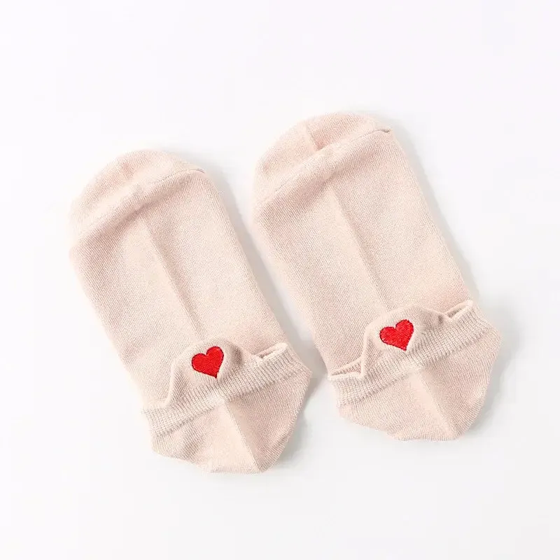 Embroidery Socks Breathable Absorbent Short Ankle Socks