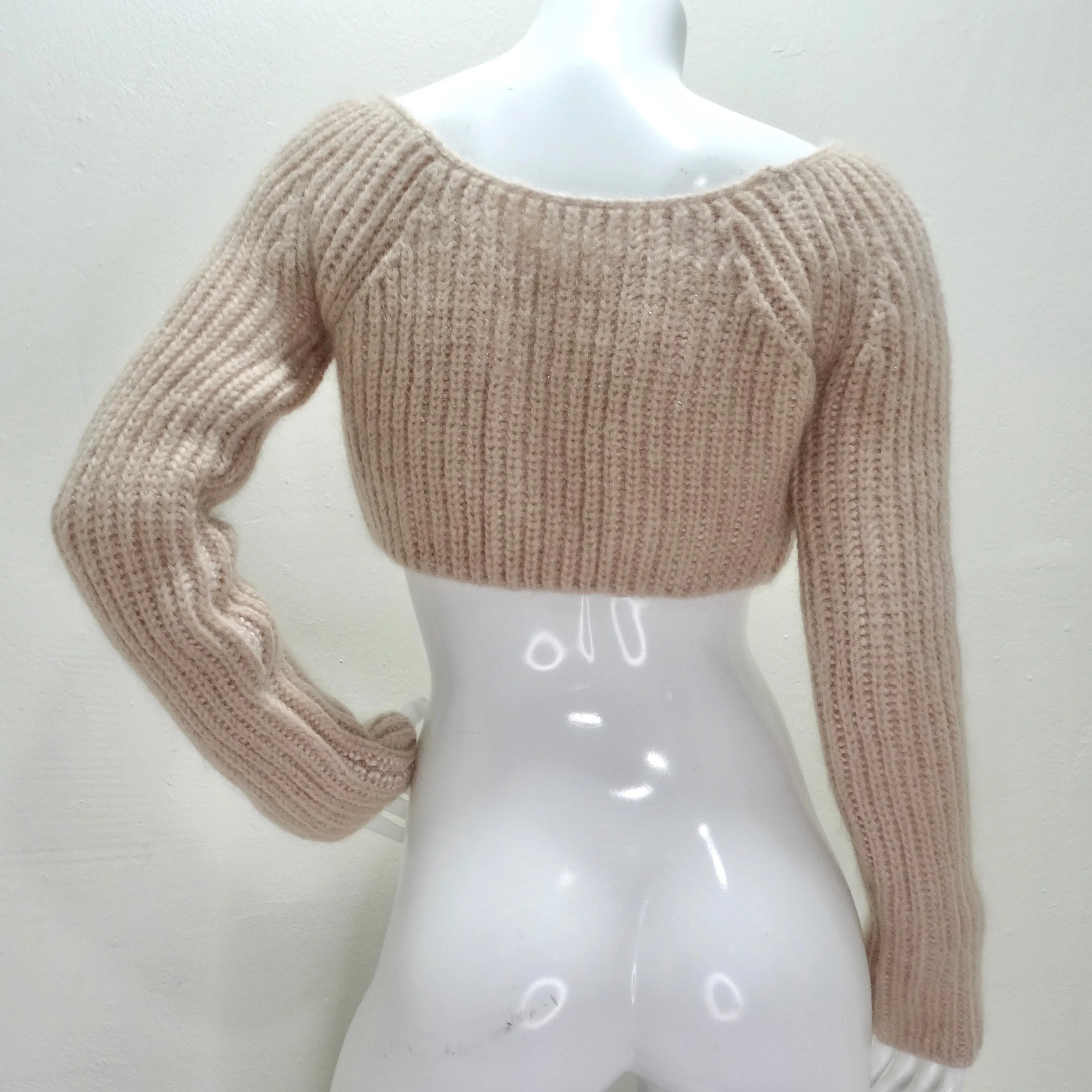 Fendi Blush Pink Cashmere Cropped Sweater