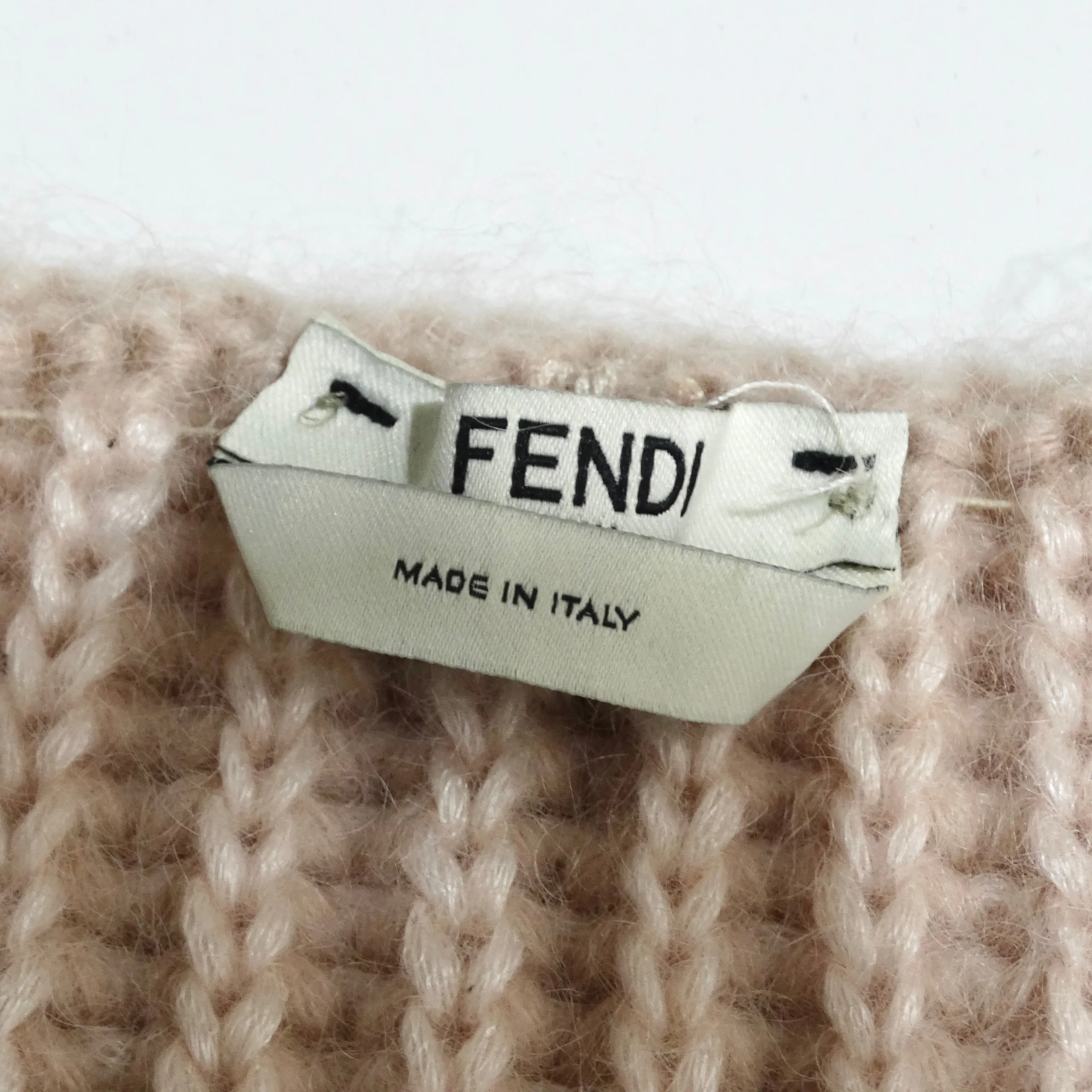 Fendi Blush Pink Cashmere Cropped Sweater