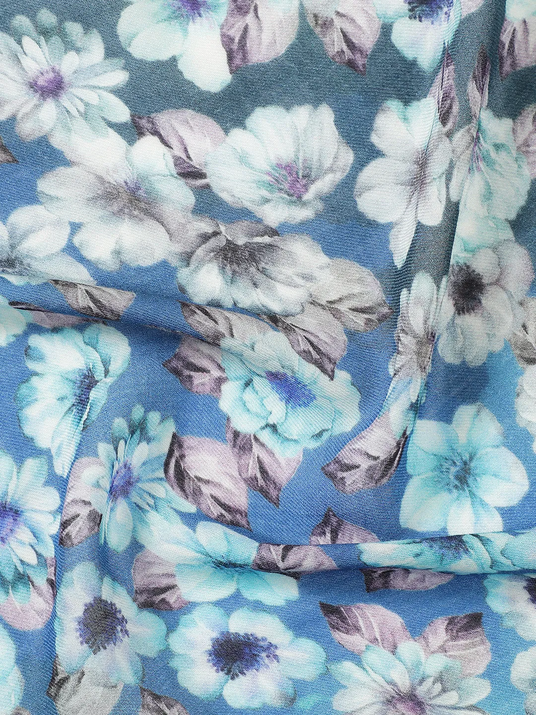 Gilded Whisper Floral Design Printed Stole