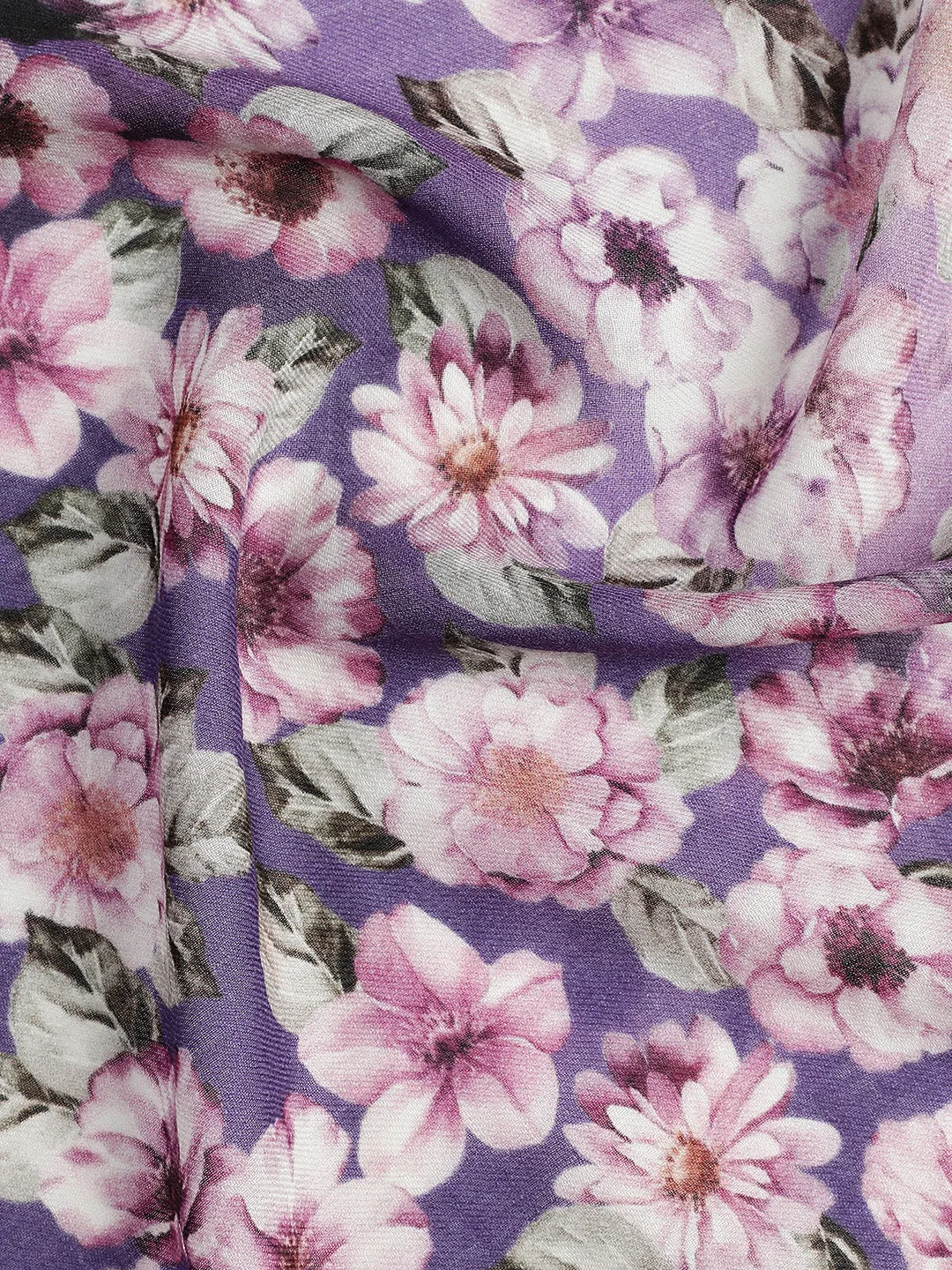 Gilded Whisper Floral Design Printed Stole