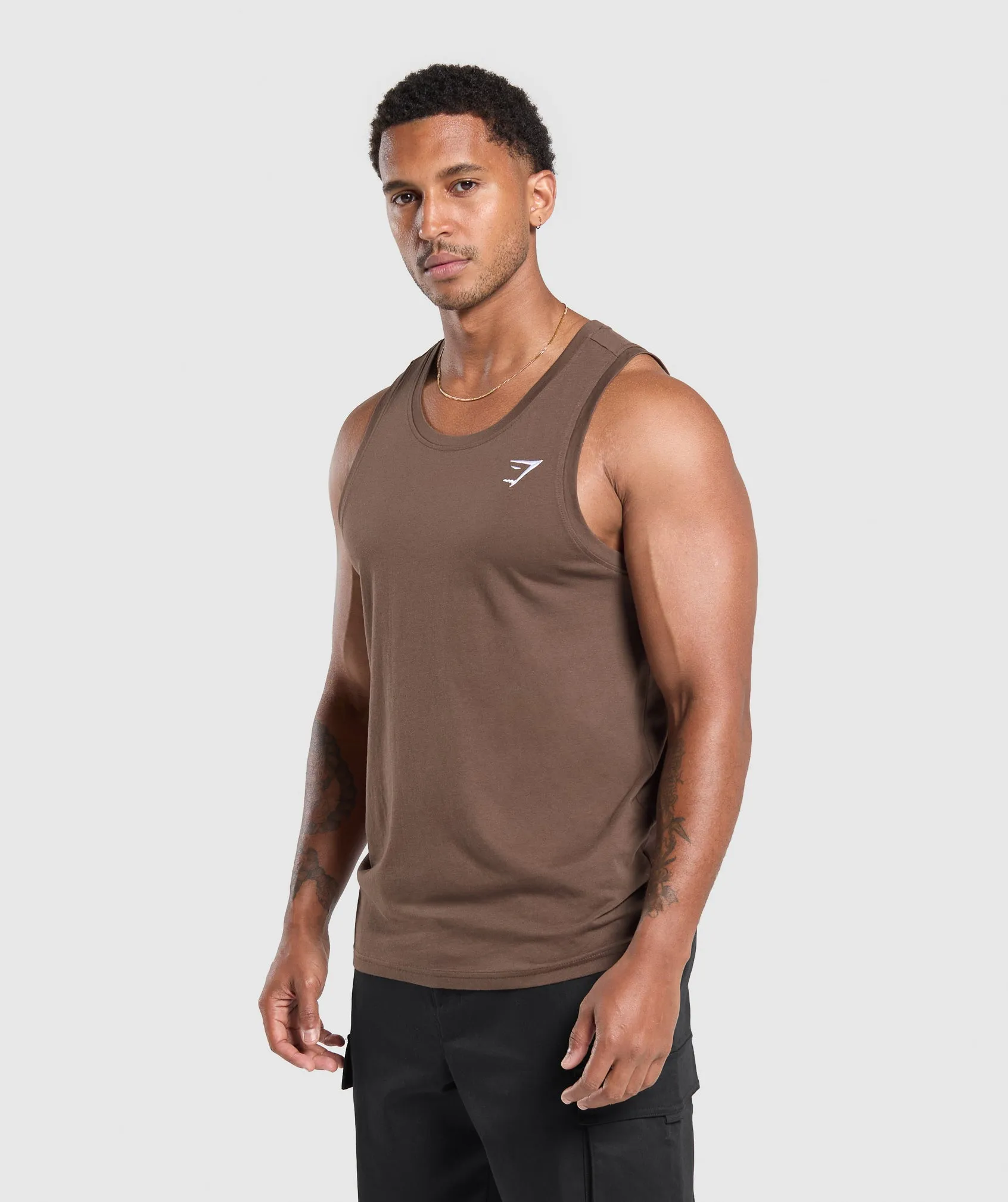 Gymshark Crest Tank - Walnut Brown