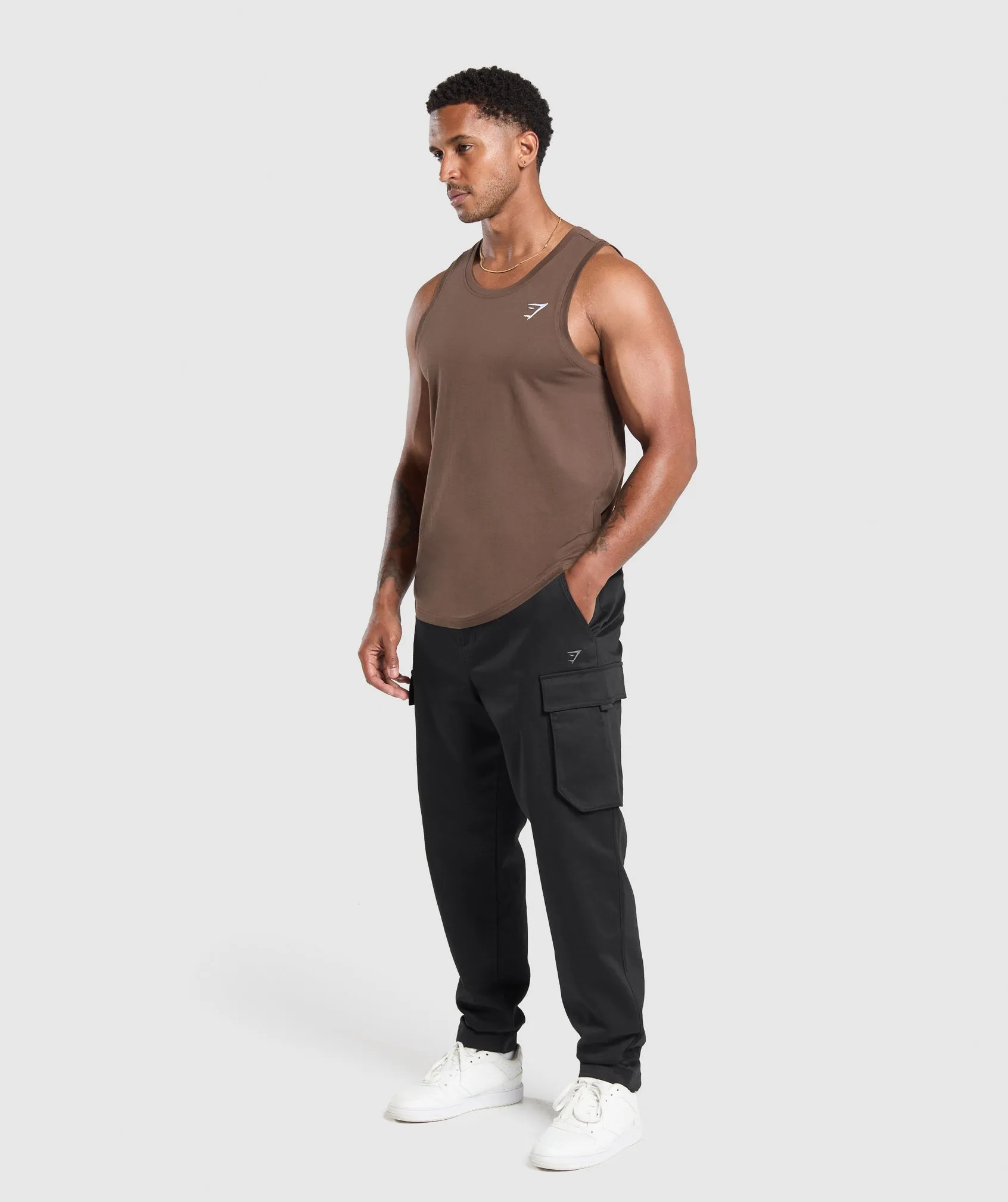 Gymshark Crest Tank - Walnut Brown
