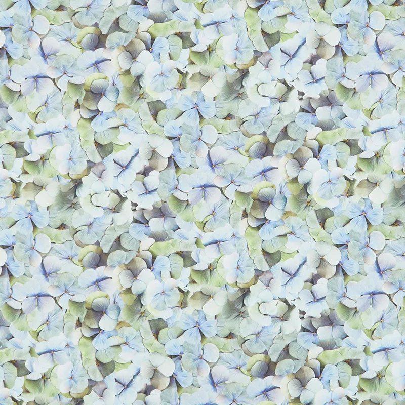 Harlow - Hydrangea Petals Blue Multi Digitally Printed Yardage