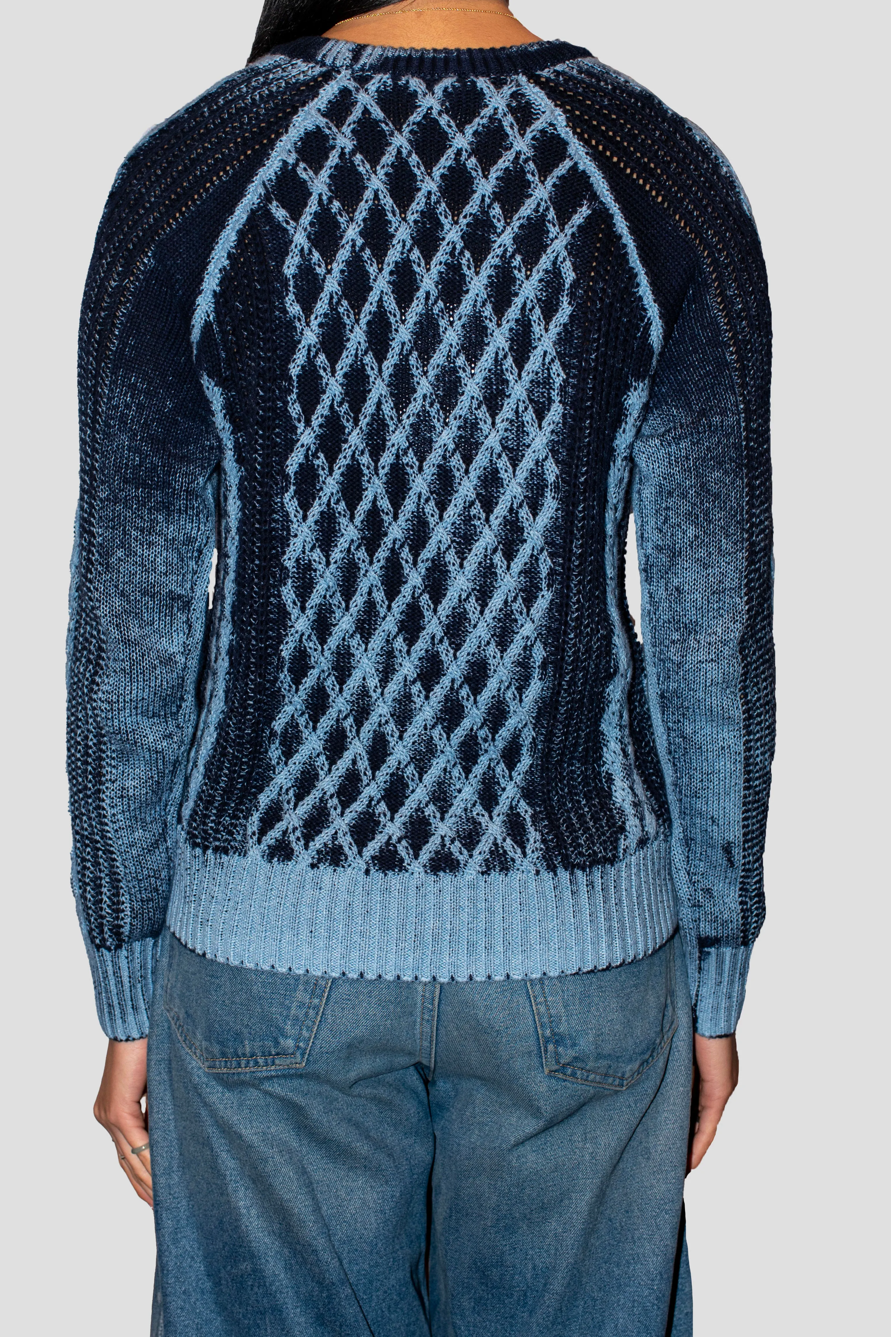 INKED CABLE CREW NECK SWEATER