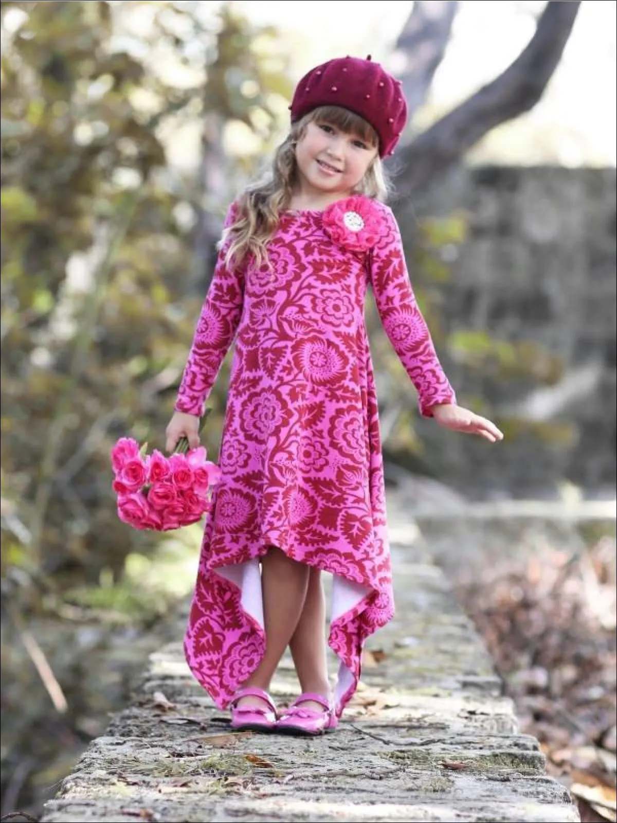 Just The Sweetest Medallion Print Sidetail Dress