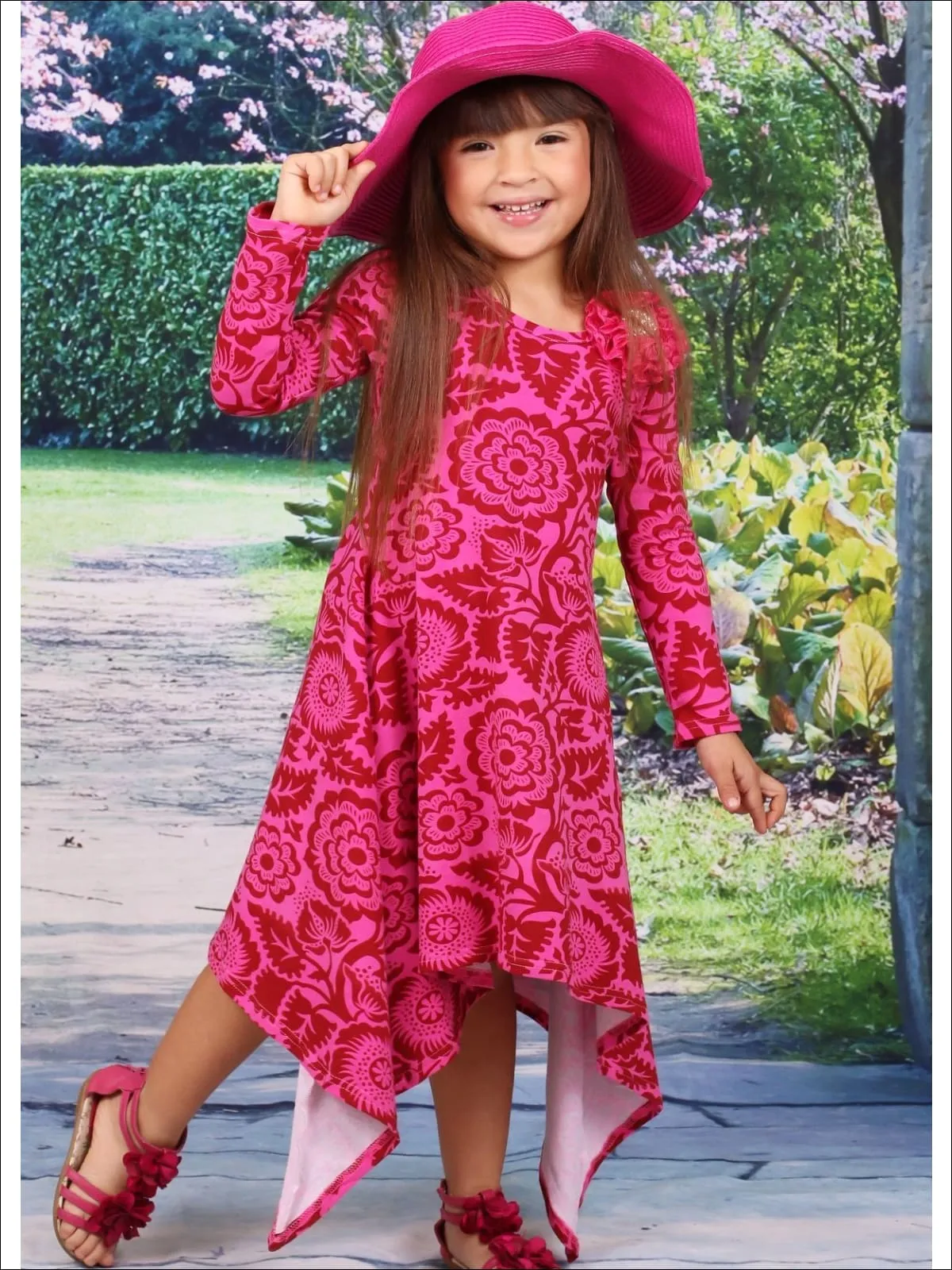 Just The Sweetest Medallion Print Sidetail Dress