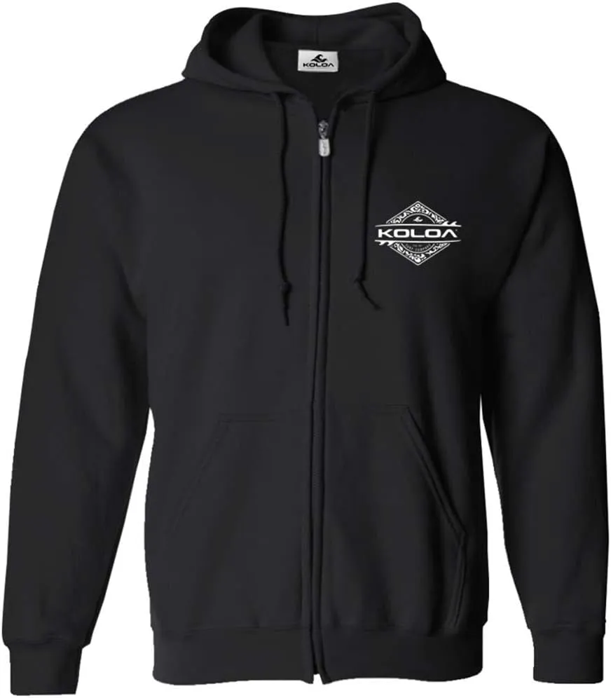 Koloa Diamond Thruster Surfboards Logo Full Zipper Hoodies in Sizes S-5XL
