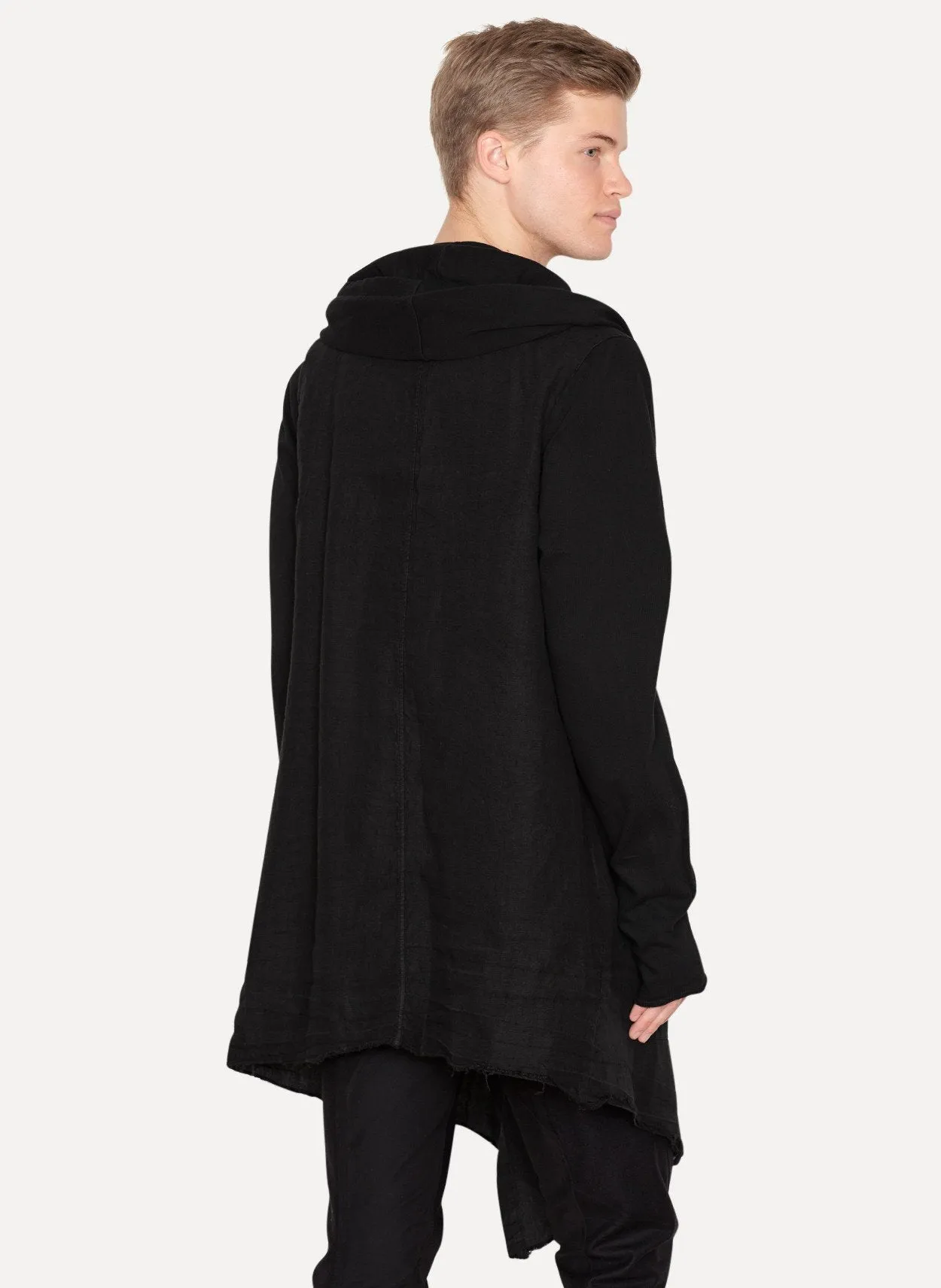 Linen Hooded Cardigan