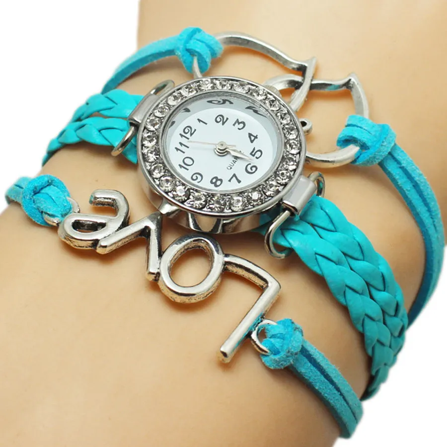 Love Weave Double Heart Multi-layer Timepiece