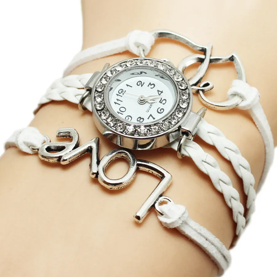 Love Weave Double Heart Multi-layer Timepiece