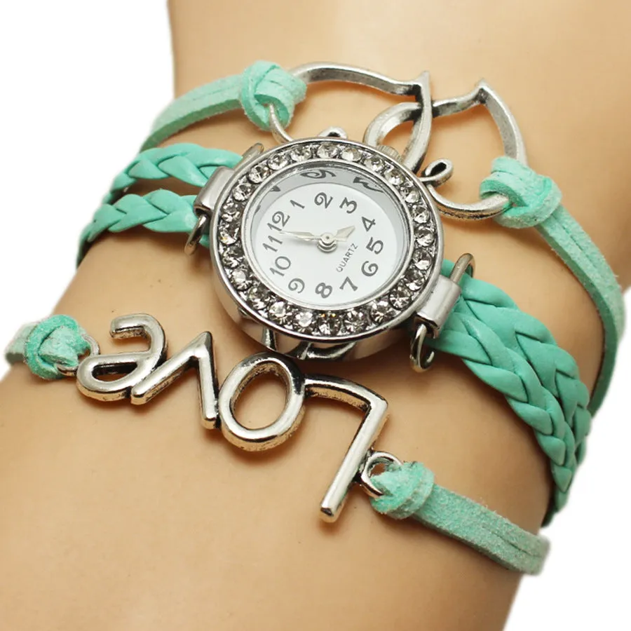 Love Weave Double Heart Multi-layer Timepiece
