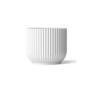 Lyngby 7.1" Large Flower Pot - White