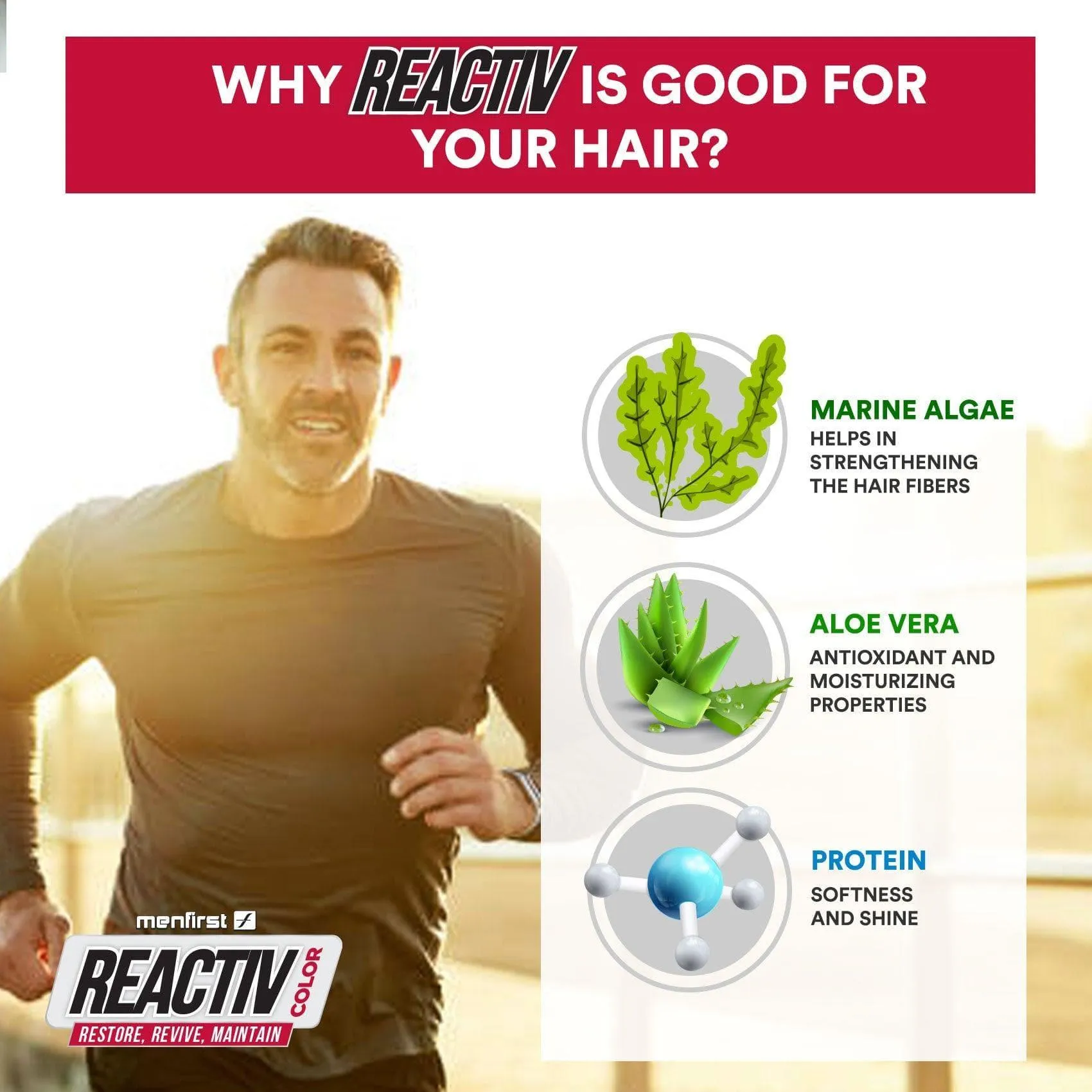Menfirst - Reactiv Hair Dye and Beard Wash - 2 Pack Bundle