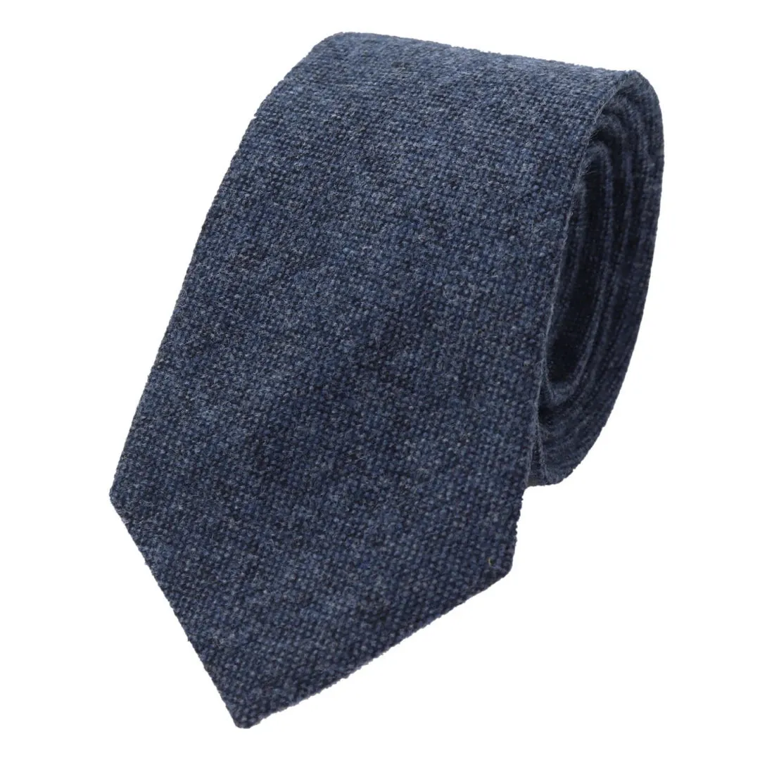 Men's Tweed Tie Hankie Set Classic British Heritage Wool Herringbone