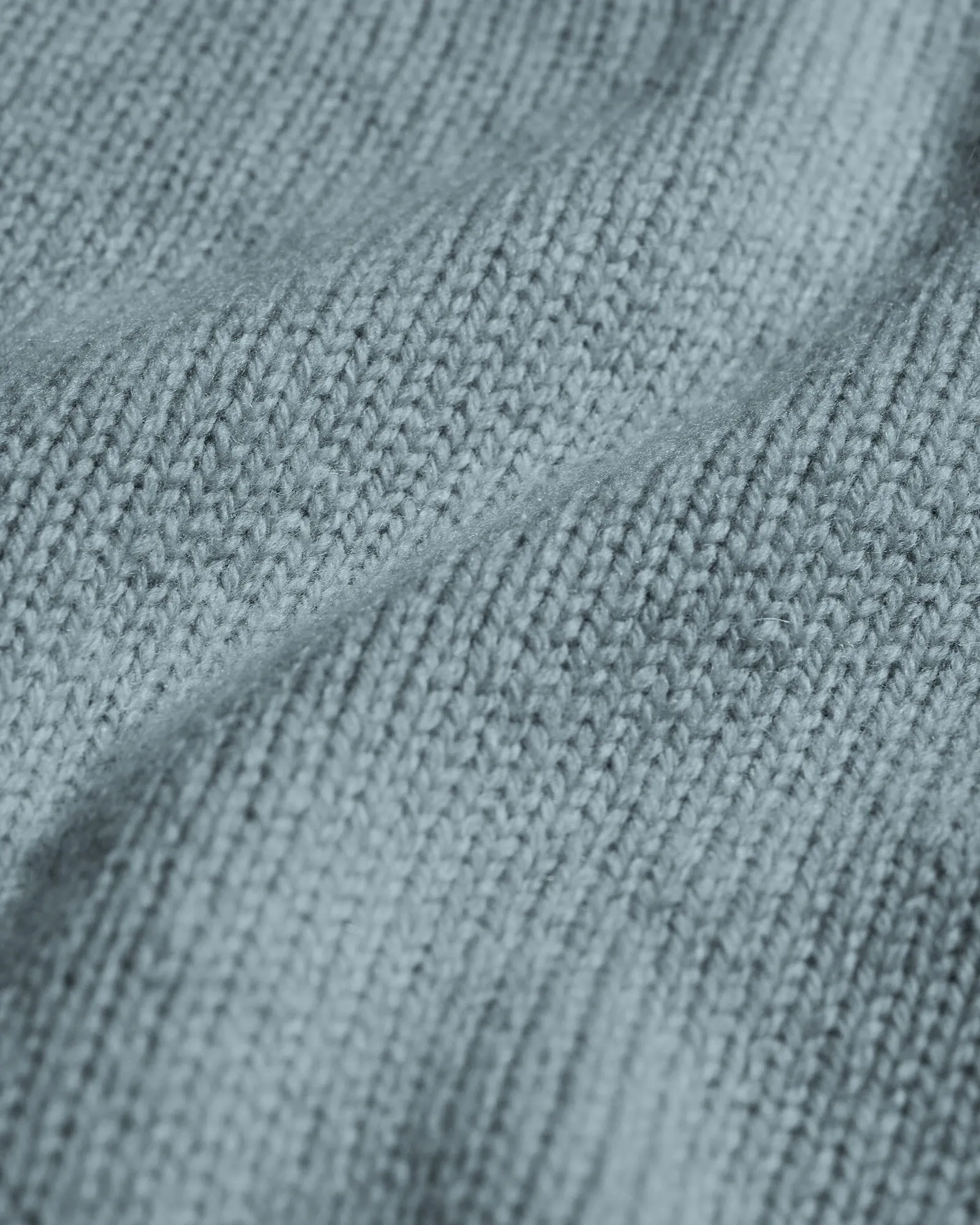 Oversized Merino Wool Crew - Stone Blue