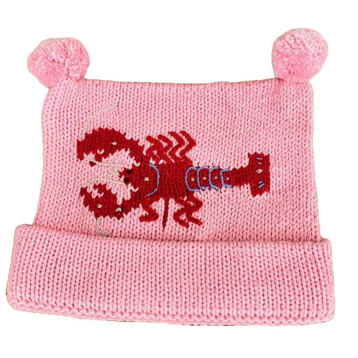 Pink Lobster Roll Neck Sweater